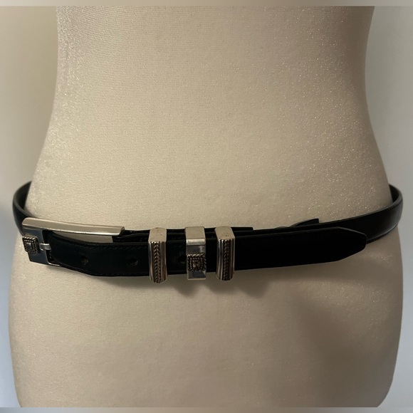 Brighton Black and Silver Belt ML 32 - Picture 3 of 13